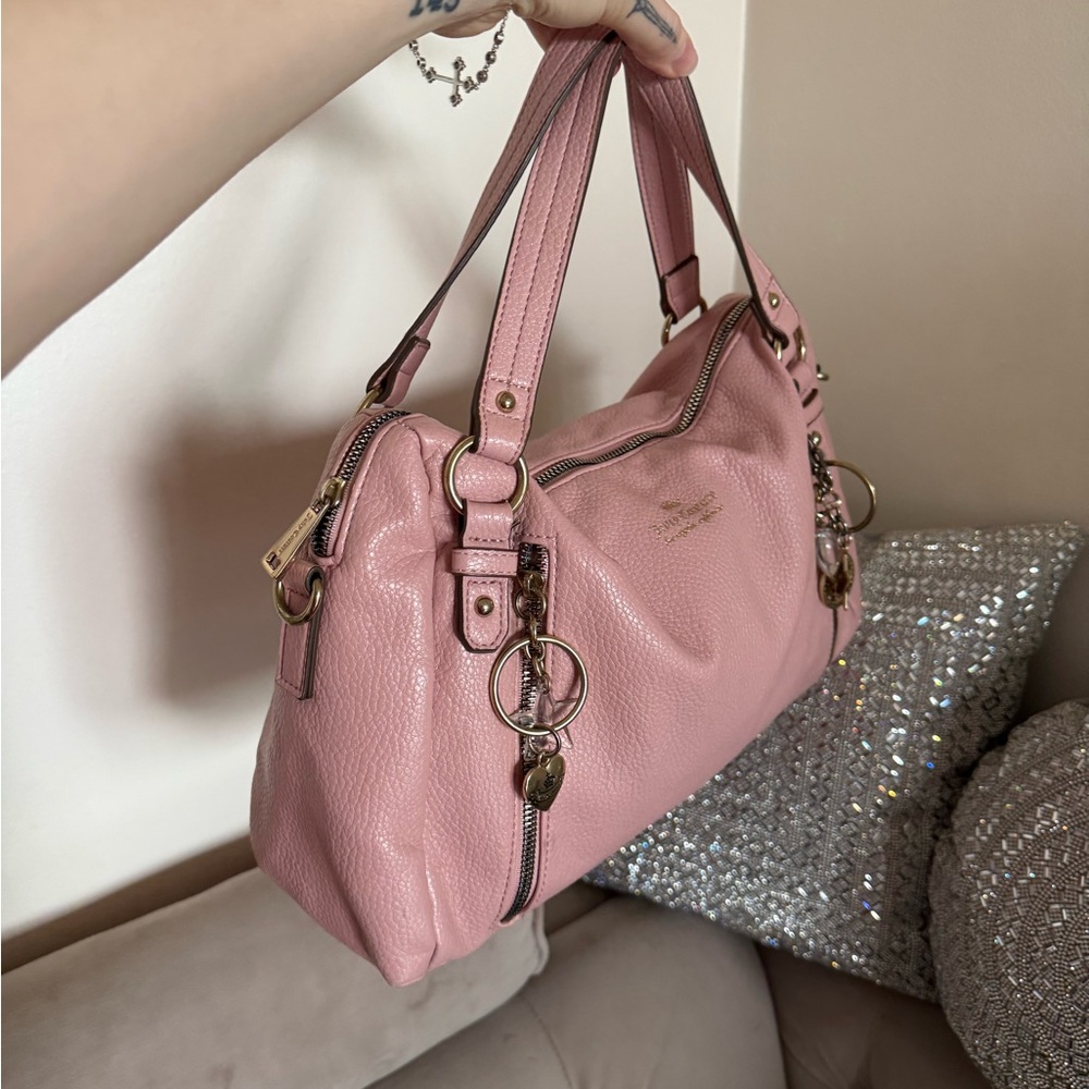 Juicy Couture Pink Shoulder Bag with Charm Accents - Picture 3 of 10